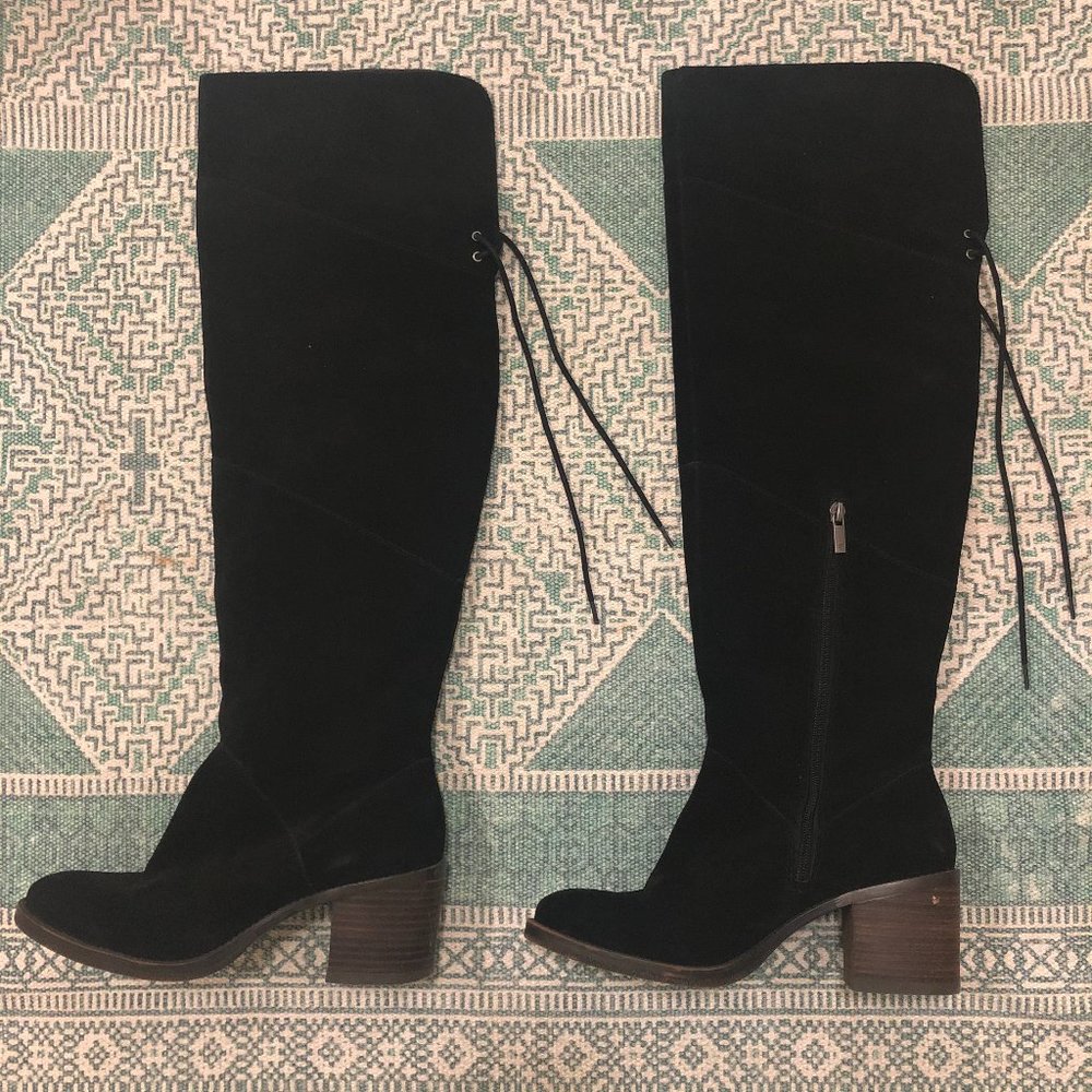 Black Suede Over the Knee Lucky Brand Boots Sz 8.5